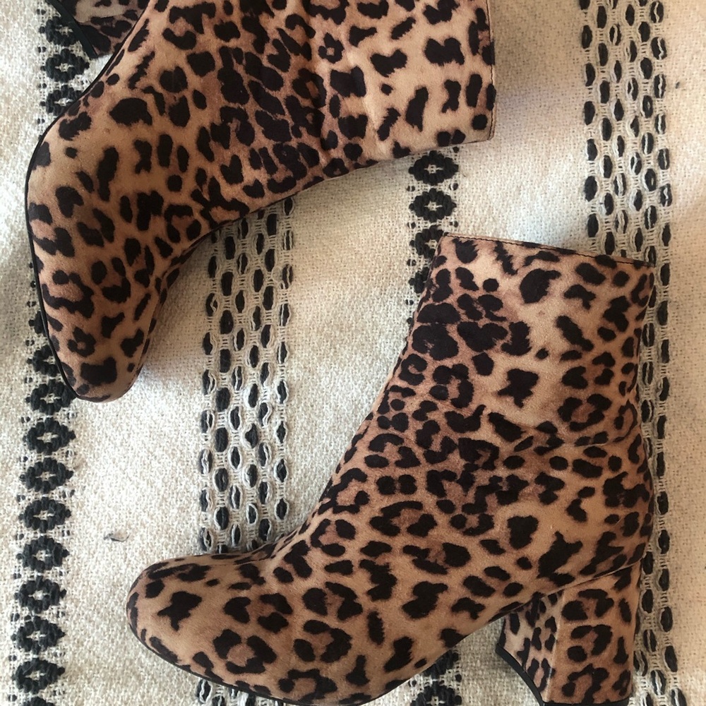 Leopard print boots